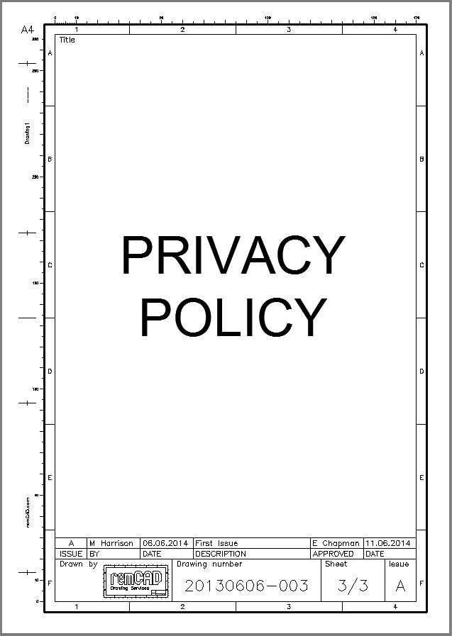 remCAD Privacy Policy